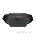 Классический стиль и цвет винтажный фанни -пакет унисекс черный водонепроницаемый кожаный сумка для талии